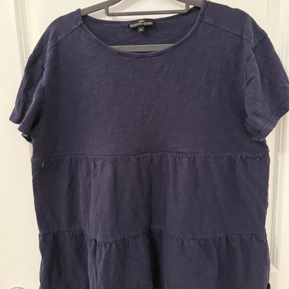 Nursing Queen Nursing Navy Top, size M